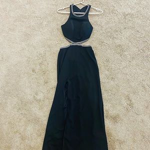 Black La Femme Prom Dress